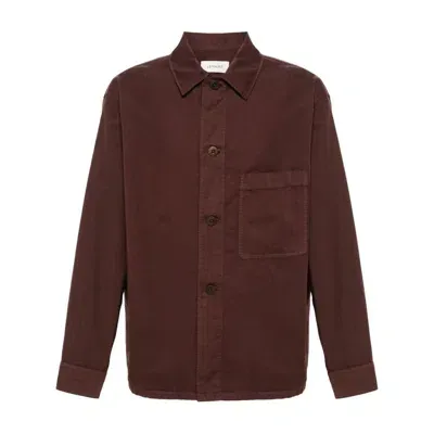 Lemaire Ls Pyjama Shirt In Brown