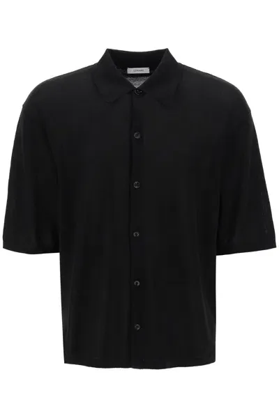 Lemaire Short-sleeved Knit Shirt For In Black