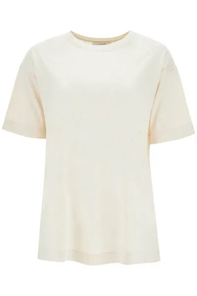 Lemaire Silk Crewneck T-shirt In Neutro