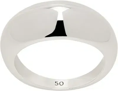 Lemaire Silver Chunky Drop Ring In Bk927 Silver