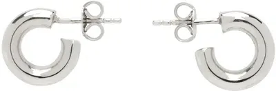 Lemaire Silver Extra Small Classic Hoop Earrings In Bk927 Silver