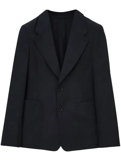 Lemaire Single-breasted Tailored Blazer In Caviar