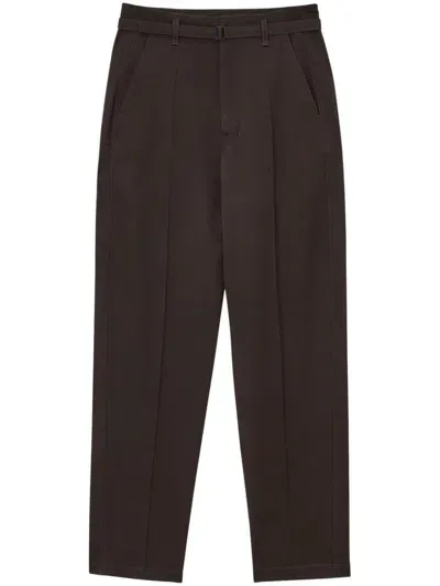 Lemaire Soft Tailored Trousers In Brown