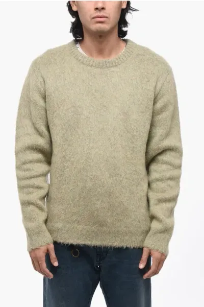 Lemaire Solid Color Crew-neck Sweater In Gray