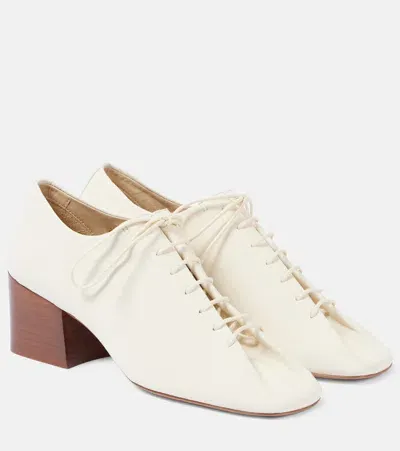 Lemaire Souris 55 Leather Derby Shoes In Wh000 White