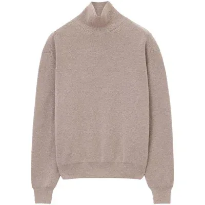 Lemaire Sweaters In Latte Coffee