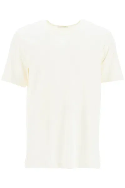 Lemaire T Shirt Con Ampio Girocollo In White