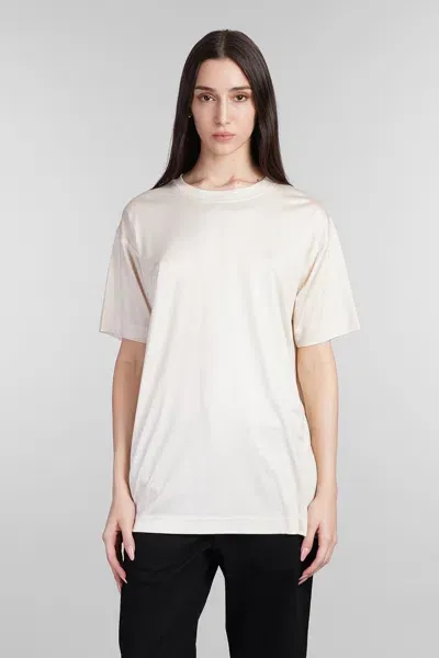 Lemaire T-shirt In Beige Silk