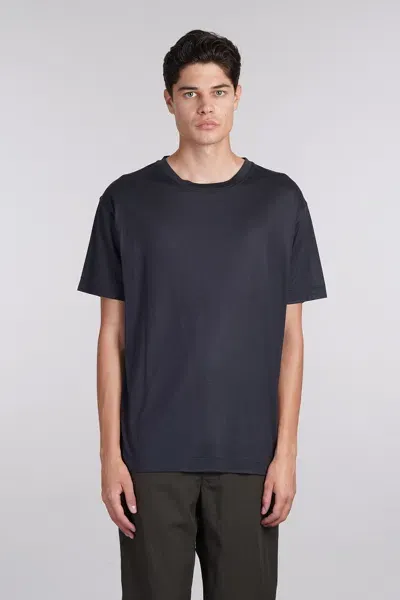 Lemaire T-shirt In Blue Silk