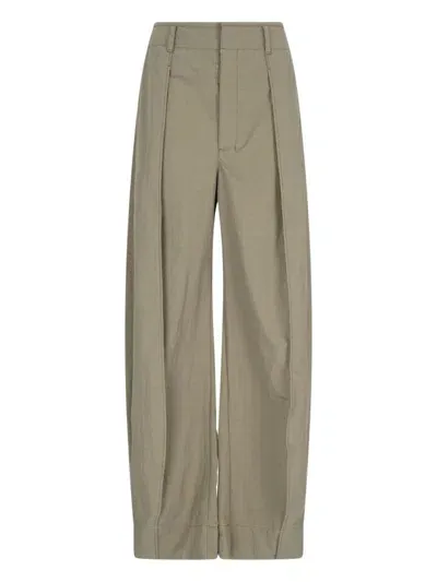 Lemaire Tailored Trousers In Green