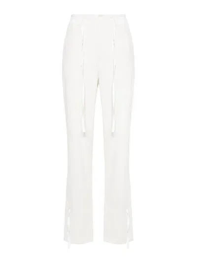 Lemaire Tapered Casual Trousers In White