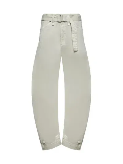 Lemaire Trousers In Denim Snow Oat