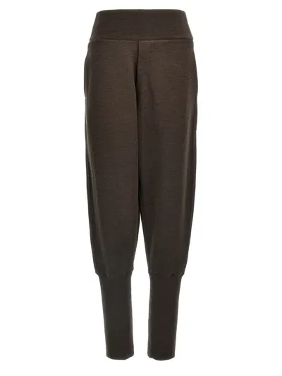 Lemaire Wool Joggers In Brown