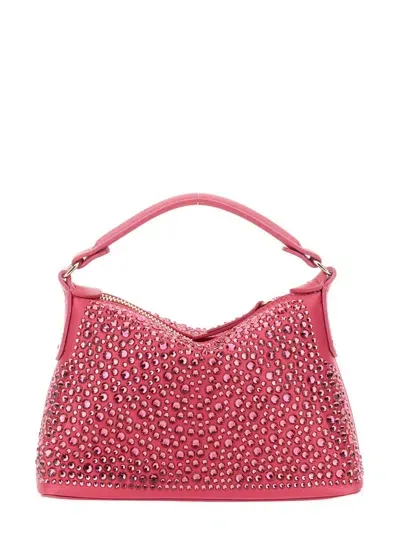 Leonie Hanne X Liu Jo Mini Hobo Bag With Rhinestones In Purple