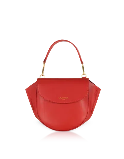 Leparmentier Paris Astorya Leather Mini Bag W/shoulder Strap In Red