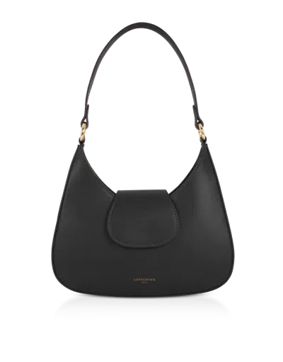 Leparmentier Paris Obolo Leather Shoulder Bag In Black