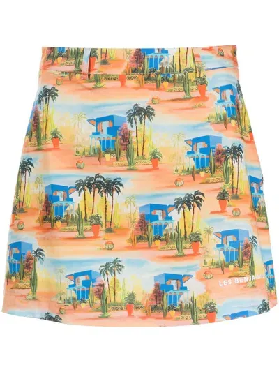 Les Benjamins Graphic-print Mini Skirt In Mehrfarbig