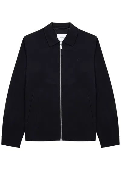 Les Deux Como Twill Jacket In Navy Fabric