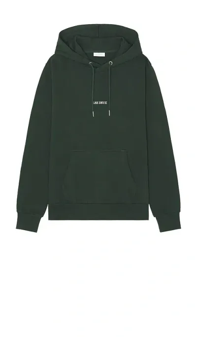 Les Deux Dexter Hoodie In Dark Green