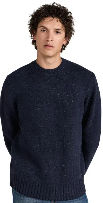 Les Deux Gary Fleck Wool Sweater Dark Navy