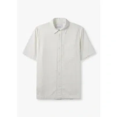 Les Deux Mens Charlie Shirt In Light Ivory In Beige Fabric