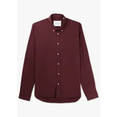 Les Deux Mens Desert Reg Shirt In Red In Red Fabric