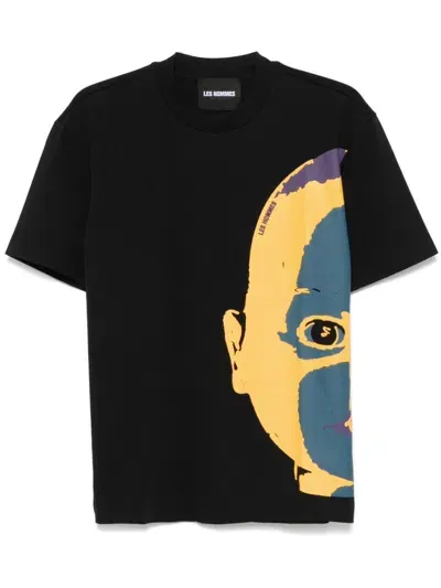 Les Hommes Baby Face T-shirt In Black