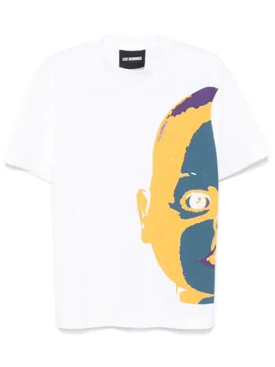 Les Hommes Baby Face T-shirt In White