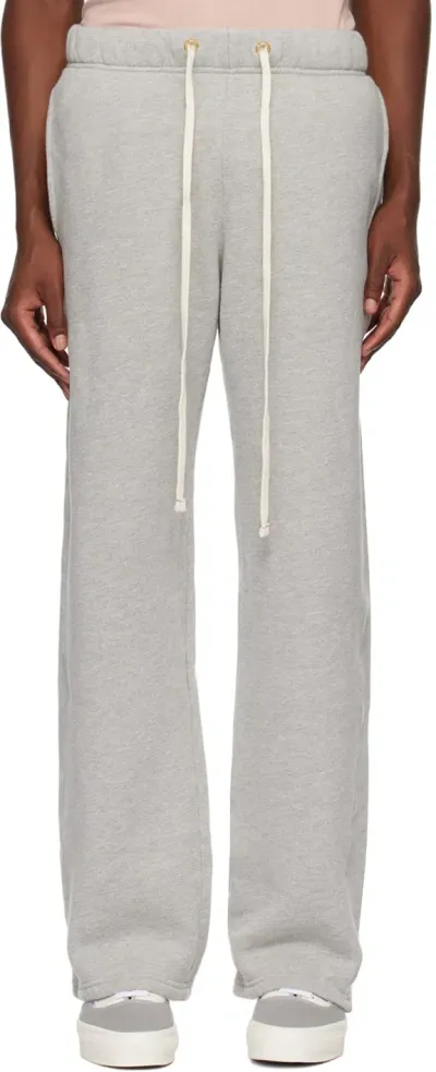 Les Tien Gray Classic Sweatpants In Heather Grey