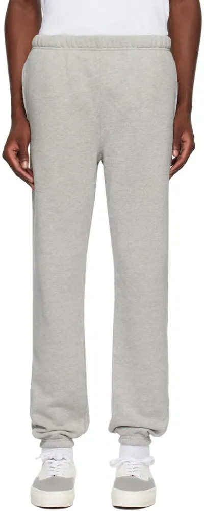 Les Tien Gray Heavyweight Classic Sweatpants In Heather Grey