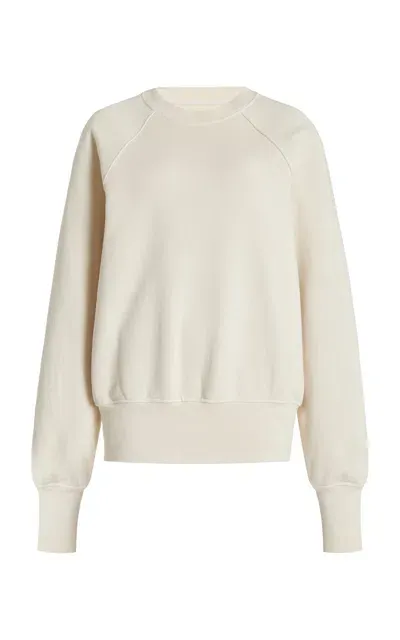 Les Tien Linda Classic Raglan-sleeve Cotton Sweatshirt In Ivory