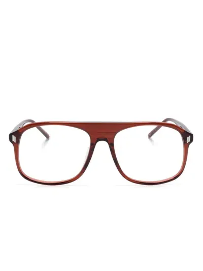 Lesca Club Glasses In Brown