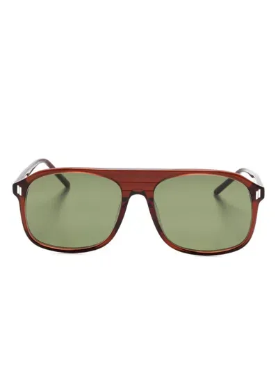 Lesca Club Sunglasses In Brown