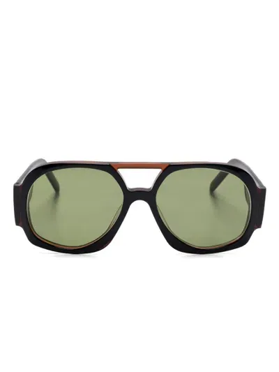 Lesca Tupac Sunglasses In Brown