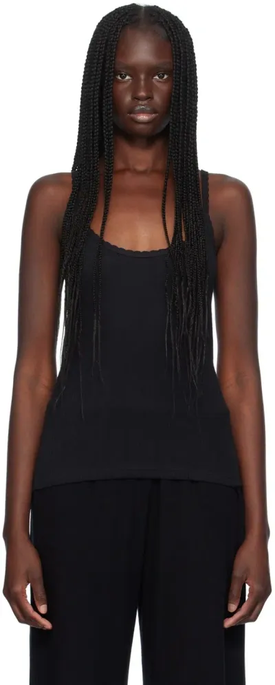 Leset Black Spaghetti Strap Tank Top