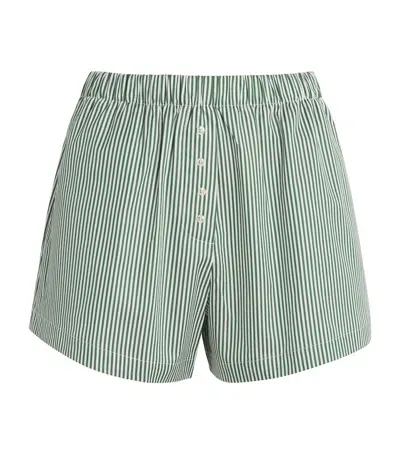 Leset Cotton Yoshi Boxer Shorts In Green