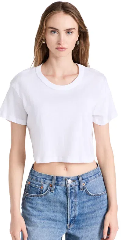 Leset Laura Crop Boxy Tee White