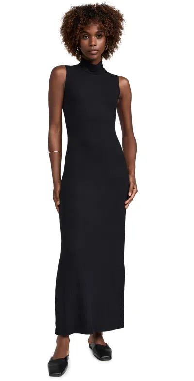 Leset Lauren Sleeveless Turtleneck Maxi Dress Black