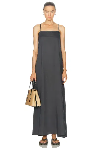 Leset Yoko Maxi Dress In Charcoal