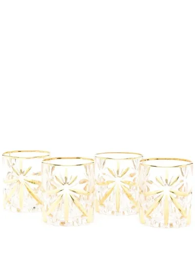 Les-ottomans X Browns Murano Whiskey Glasses (set Of Four) In Neutrals