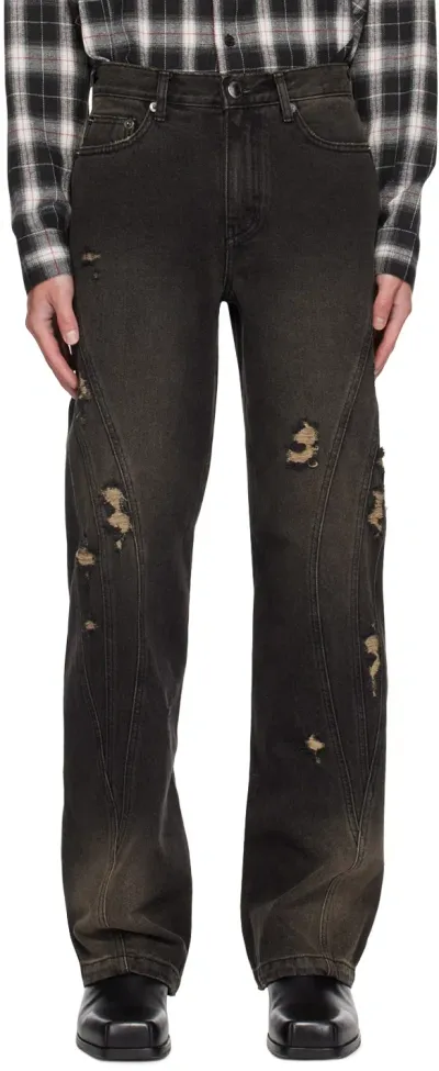 Lesugiatelier Black Damaged Jeans