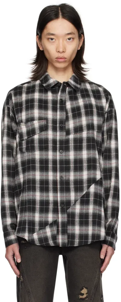 Lesugiatelier Black Dart Shirt In Check