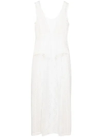 Lethicia Bronstein Arah Scoop-neck Maxi Dress In Weiss