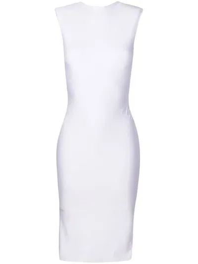 Lethicia Bronstein Gracie V-back Midi Dress In White