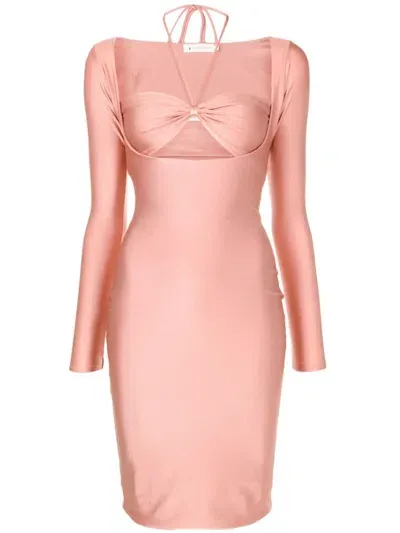 Lethicia Bronstein Marylin Cut-out Midi Dress In Pink