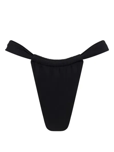 Let's Swim Ruched-detailing Bikini Bottoms In Schwarz