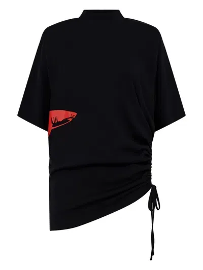 Let's Swim Shark T-shirt In Black