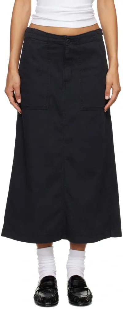 Levi's Black Surplus Midi Skirt In Caviar