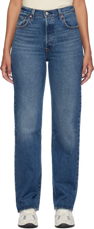 Levi's Blue Ribcage Full Length Jeans In Valley View