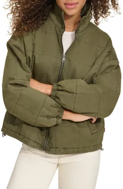 Levi's Women's Box Quilted Cotton Jacket In Olive